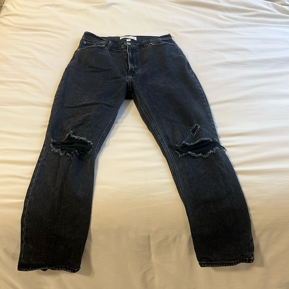 Black Abercrombie Jeans- The Ankle Straight- Ultra High Rise- Curve Love